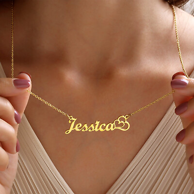 Personalized Name Custom Necklace Stainless Steel Pendant Fashion Jewelry Gift $10.99