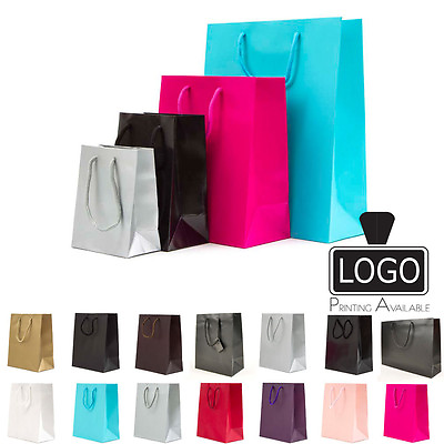 #ad Luxury Embossed Paper Gift Bags Paper Carrier Bag Party Bag Rope Handles 5 Sizes GBP 3.62
