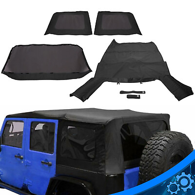 Replacement Tinted Windows Soft Top For 2010 2018 Jeep Wrangler JK Unlimited $199.00