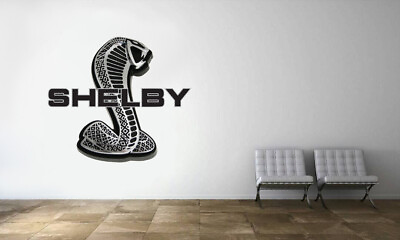 #ad Shelby Mustang GT Cobra Logo Wall Decal Car Decor Wall Art Mural Vinyl Sticker $49.95