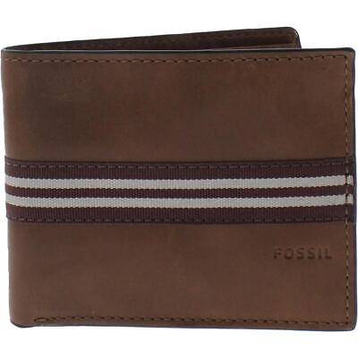#ad Fossil Mens Jared Brown Leather Organizational Bifold Wallet O S BHFO 0563 $20.99