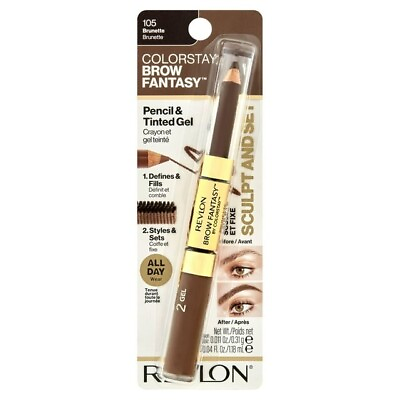 #ad Revlon ColorStay Brow Fantasy Eyebrow 2 in 1 Gel amp; Pencil #105 Brunette $7.99
