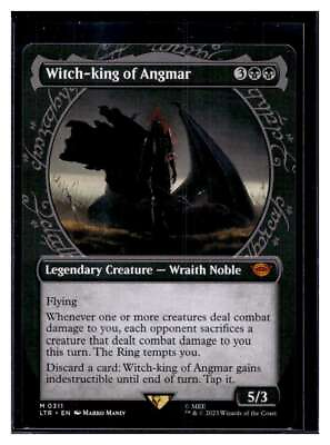 #ad MTG Magic Lord of the Rings #311 Witch king of Angmar Mythic Rare Showcase Qty $6.99