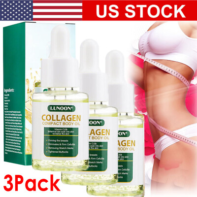#ad 3PCS Collagen Lifting Body Oil Beauty Women Breast Buttock Firming Massage Oil $12.78