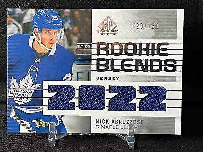 #ad 2022 23 SP Game Used Rookie Blends 150 Nick Abruzzese Jersey #RB NA Maple Leafs $14.75