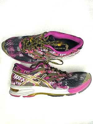 #ad ASICS Gel Noosa TRI 10 T5M9N US 8.5 Breast Cancer Pink Gold Running Sneakers C8 $69.99
