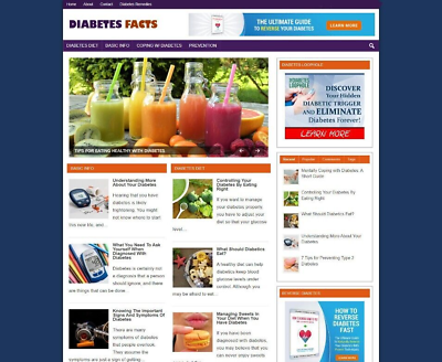 #ad DIABETES FACTS WEBSITE WITH AFFILIATE BANNERS HOME BUSINESS EASY TO RUN $8.99