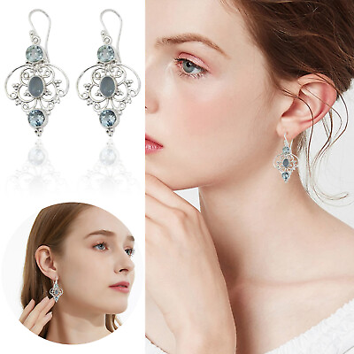 #ad Vintage Silver Earrings Super Shiny Diamond Stud Earrings Light Luxury Earrings $8.85