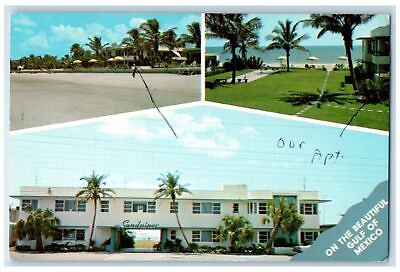 #ad 1970 The Sandpiper Apartment Motel North Redington Beach Florida FL Postcard $14.98