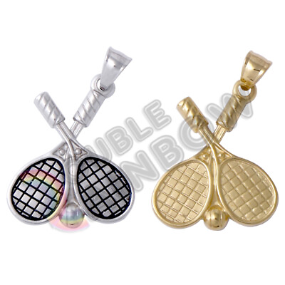 #ad Tennis Racket Gift Stainless Steel Jewelry Pendant Charm*P163 $11.98