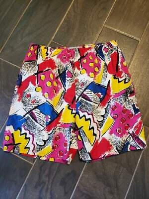 #ad Fast Breakers Shorts Vintage Multicolor Size Large Retro Pattern Sears Men#x27;s $28.97