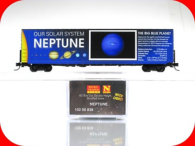 #ad N Scale *NEPTUNE* Solar System Planet Series 60#x27; Box Car Micro Trains 10200838 $36.99