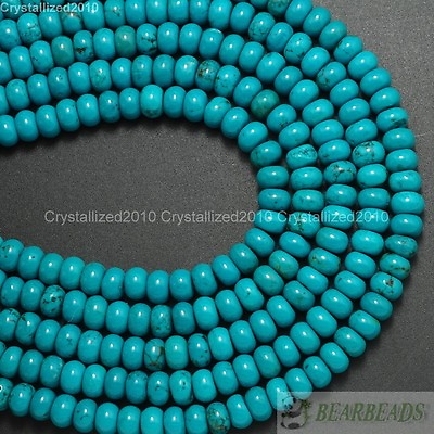 #ad #ad Natural Turquoise Gemstone Rondelle Spacer Beads 3mm 4mm 6mm 8mm 10mm 12mm 16quot; $6.82