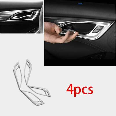 #ad Inner Door Handle Frame Trim 4PCS Silver Steel Fit For Cadillac CT5 2019 2020 $27.29