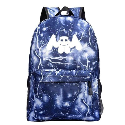 #ad Marshmallow GLOW IN THE DARK Backpack School Luminous Bag Starry Sky Gud Feels $14.25