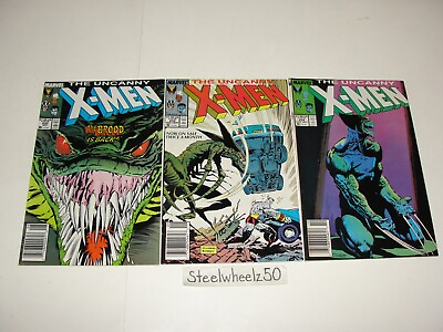 #ad Uncanny X Men #232 233 amp; 234 Comic Lot Marvel 1988 Vs Brood Earthfall Newsstand $29.99