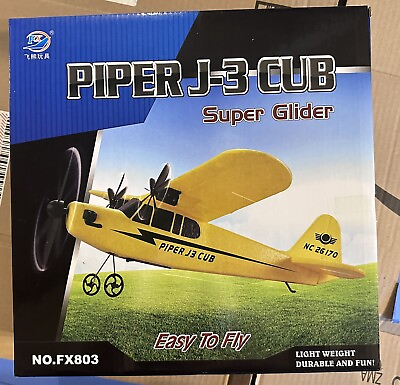 #ad Piper J 3 Cub Remote Control Airplane 2 Channel Glide Toy For Adults Kids $19.99