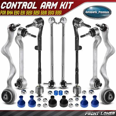#ad 8pc Front Control Arm Bar Link Tie Rod End Kit for BMW E90 328i 335i E82 128i X1 $151.99