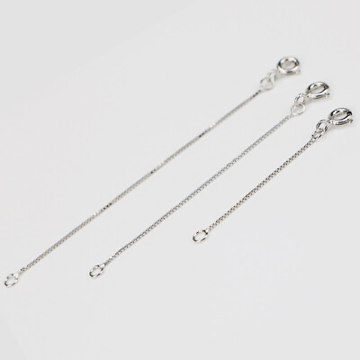 #ad #ad 2pcs 925 Sterling Silver Extension Box Chain Lobster clasp Safety Extender $7.21