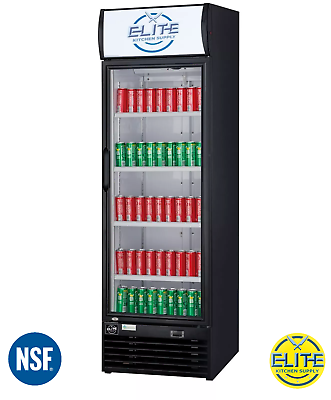 #ad NSF 25quot; Glass Door Refrigerator Cooler Swing Door Merchandiser W LED CSA New $1133.00