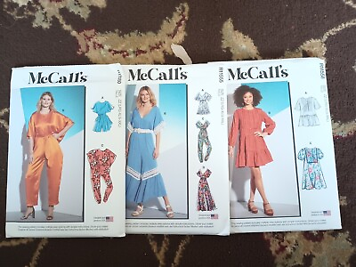 #ad MCCALLS PATTERNs Lot 3 Rompers Jumpsuits Tunic DressesVaried SIZES NEW UNCUT $9.92