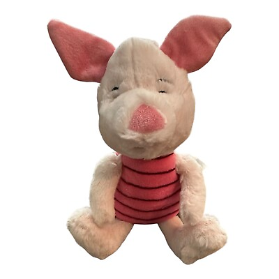 #ad Disney Parks Winnie The Pooh Piglet Plush Stuffed Animal 9quot; Soft Pellet Poly Fil $8.67