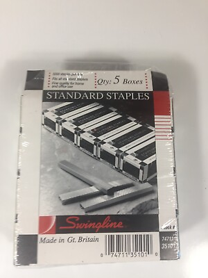 #ad Vintage Swingline No SF 1 5000 4 Pack Standard Office Staples Made in USA NEW $19.99