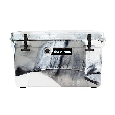 #ad Frosted Frog Black White amp; Grey Camo 45 Quart Cooler Heavy Duty Ice Chest $249.99