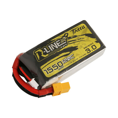 #ad Tattu R Line Version 3.0 14.8V 1550mAh 120C RC Lipo Battery Pack w XT60 Plug $36.95