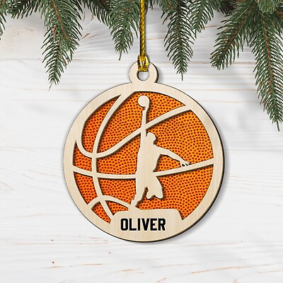 #ad Personalized Basketball Ornament Basketball Christmas Ornament Basketball Xmas $21.99