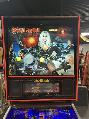 #ad 1996 BARB WIRE BARBWIRE PINBALL MACHINE LEDS PAMELA ANDERSON FREE SHIPPING $4999.99