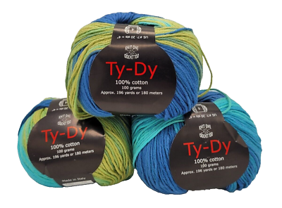 #ad Lot of 3 Knit One Crochet Too Ty Dy Yarn Multi Color Code 699 Lot 424 BRAND NEW $14.99