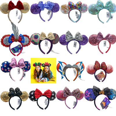 #ad Bow Ariel Minnie Mouse Ears Mickey Rare New Cos Belle Disney Park Headband Gift $16.45