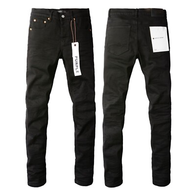 #ad #ad Purple Brand Men#x27;s Black Jeans Ripped Knees NWT Street Style Fashion $69.99