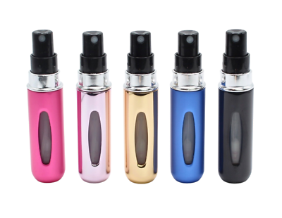 #ad 5 PCS Refillable Mini Travel Perfume Bottle Portable Spray Pump BRAND NEW $13.04