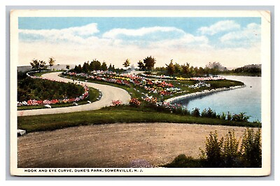 #ad Somerville NJ New Jersey Dukes Park Hook amp; Eye Curve WB Postcard Posted 1918 $5.94