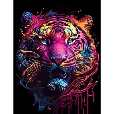 #ad Tiger Diamond Painting Kits for Adults 5D Colorful Tiger Diamond Painting $16.16