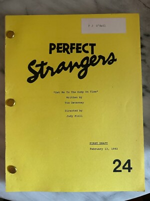 #ad 1992 Perfect Strangers Get Me To The Dump On Time TV F.J. O’neil shooting script $300.00