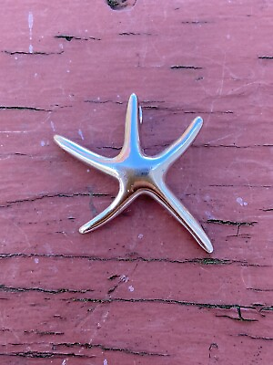 #ad 925 Sterling Silver Nautical Simple Beach Starfish Pendant $23.99