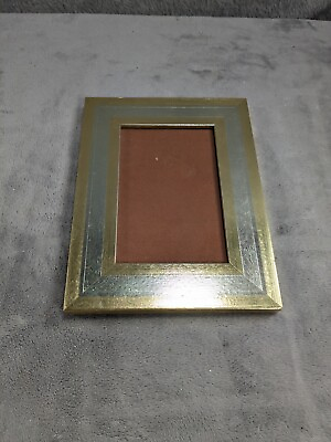 #ad Vintage Natalini Gold And Silver Picture Frame Made In Italy Holds 5.5 x 3quot; $24.98