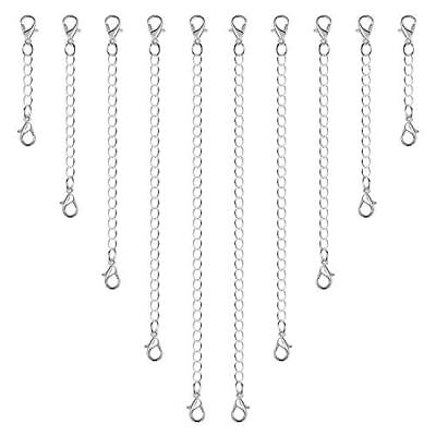 #ad #ad 10Pcs Necklace Extenders Silver Bracelet Extender Chain Extenders for Neckla... $9.34