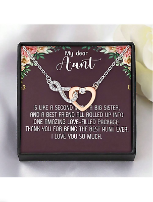 #ad Woman Gift Necklace Infinity Love Heart Necklace Two Color Copper Inlaid $12.99