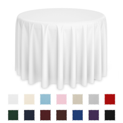 #ad Round Wedding Banquet Polyester Fabric Tablecloth $24.49