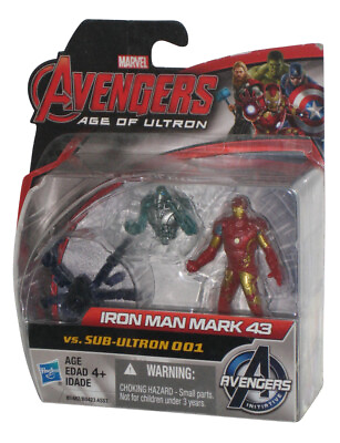 #ad Marvel Avengers Age Ultron Iron Man Mark 43 Vs. Sub Ultron 001 2.5 inch Figure 2 $14.10