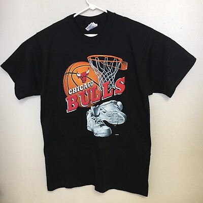 #ad Chicago Bulls Basketball T Shirt VTG 90s Single Stitch Unworn Mens Large Jordan $49.95