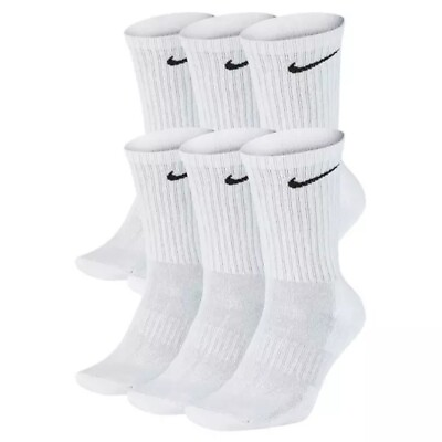 #ad Nike Men#x27;s Socks Dri Fit Everyday Cushioned Athletic Fitness Crew Training Socks $29.88