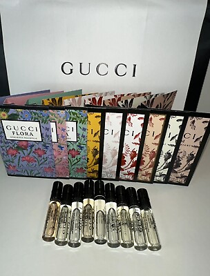 #ad Gucci Perfume Collection For Women Sample Size 9pc 🌸 Flora amp; Bloom NICE SET $39.95