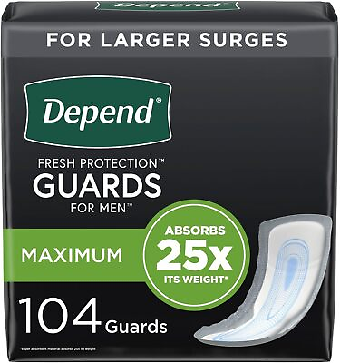 #ad Depend Fresh Protection Incontinence Guards Bladder Control Pads for Men 104 Ct✅ $44.99