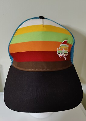 #ad Boco Gear Colorful Striped Cap Mesh Back Trail Race Embroidered Logo Snap Close $14.00