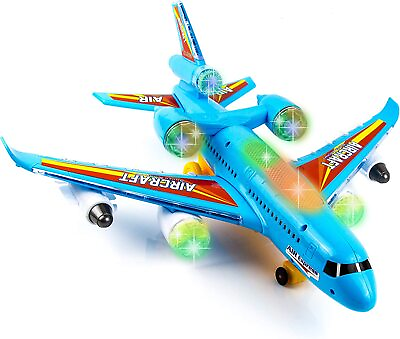 #ad Airbus Airplane Toys for Kids Bump and Go Action Toy Plane with LED amp; Sounds $23.97